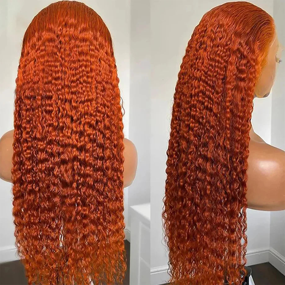 Ginger Curly full HD Lace Frontal Wig Human Hair