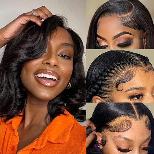180% Body Wave Short Bob Human Hair
